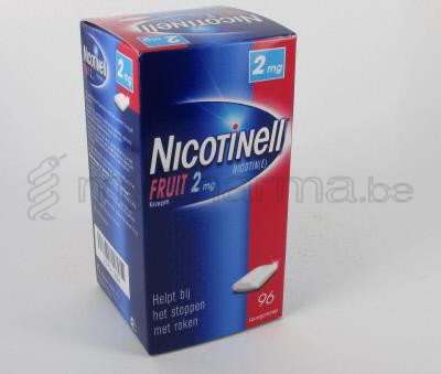 NICOTINELL FRUIT 2 MG 96 KAUWGOMMEN (geneesmiddel)
